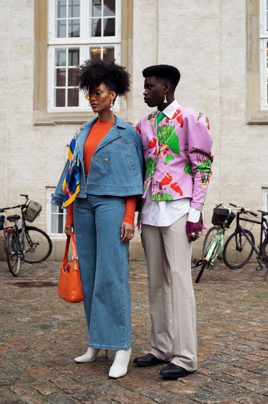 Amie Therese Hagen and Alphons M Amuri at Copenhagen Fashion Week Fall/Winter 2022 Street Style