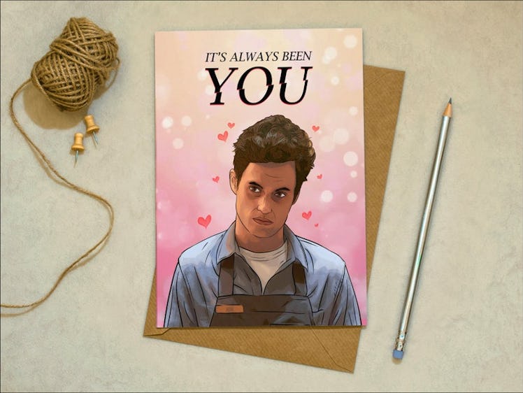 This 'You' card is on Etsy for Valentines' Day.