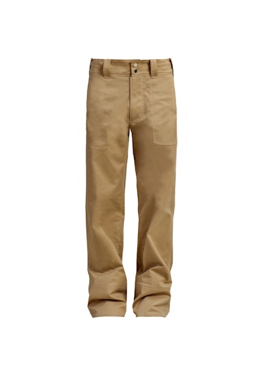 Orseund Iris' Le Carpenter Pant In Dark Khaki. 