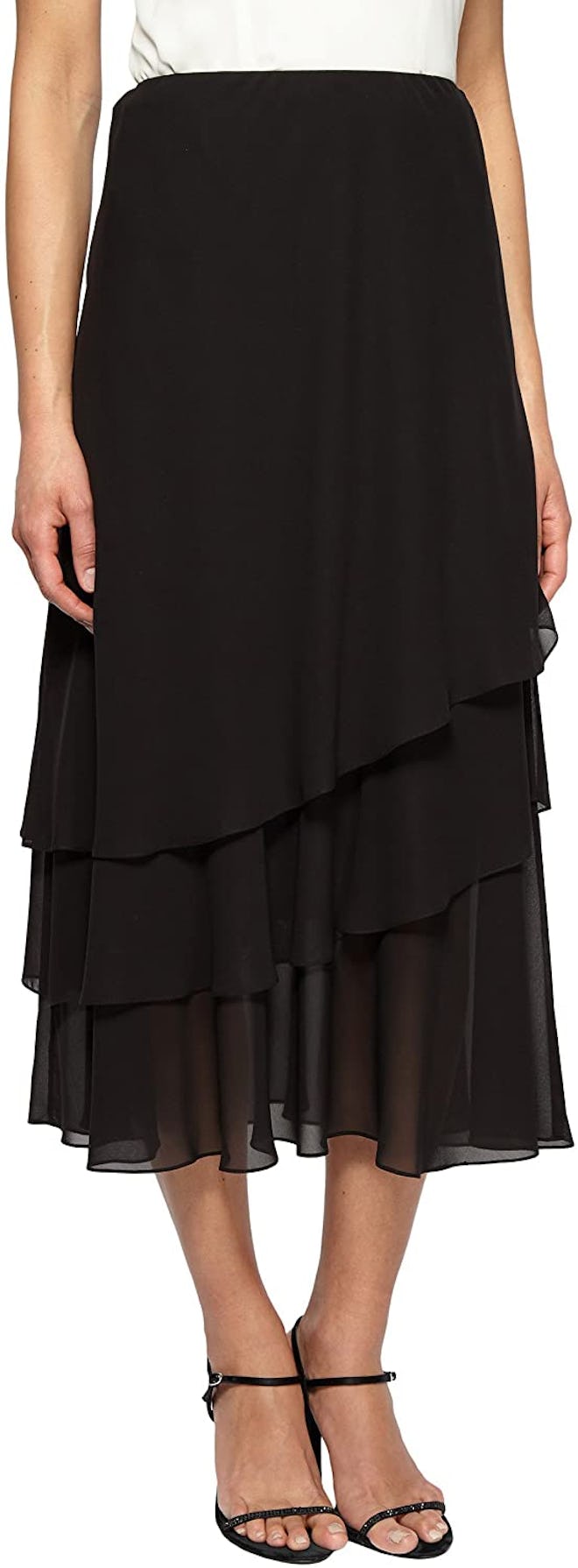 Alex Evenings Tea Length Dress Skirt
