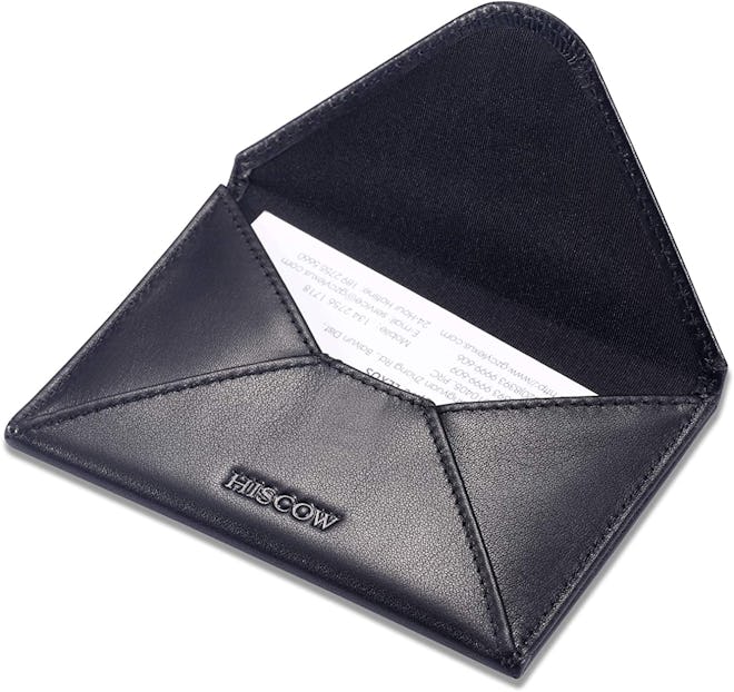 HISCOW Italian Calfskin Envelope Business Card Case