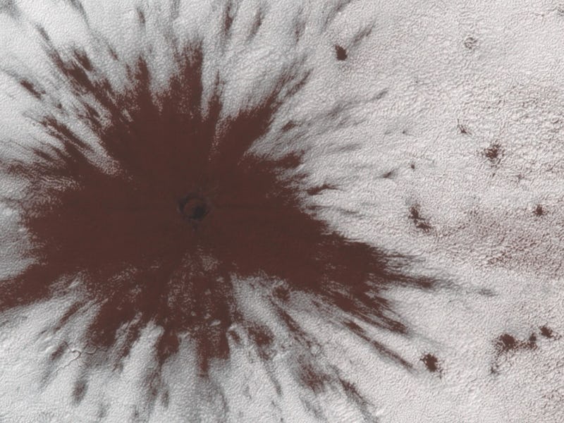 impact at mars south pole