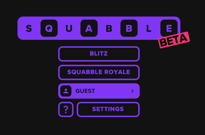 A screenshot of the Squabble interface
