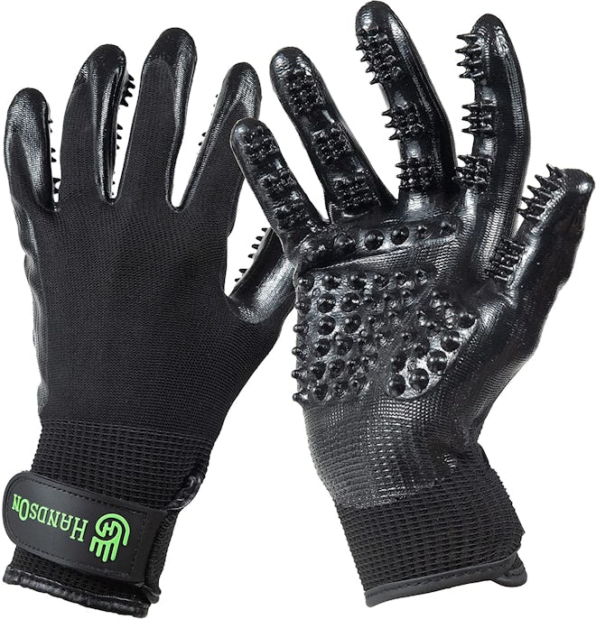 H HANDSON Pet Grooming Gloves