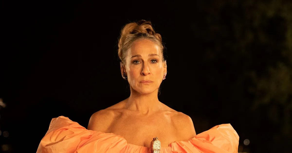 and just like that orange dress Carrie Bradshaw's Orange Dress Is Spectacular