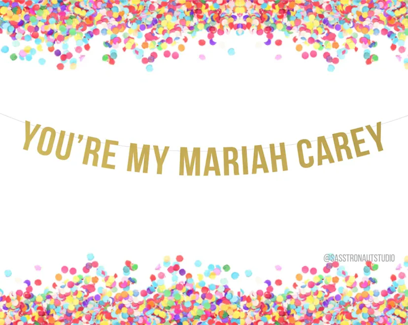 "you're my mariah carey" schitt's creek inspired garland