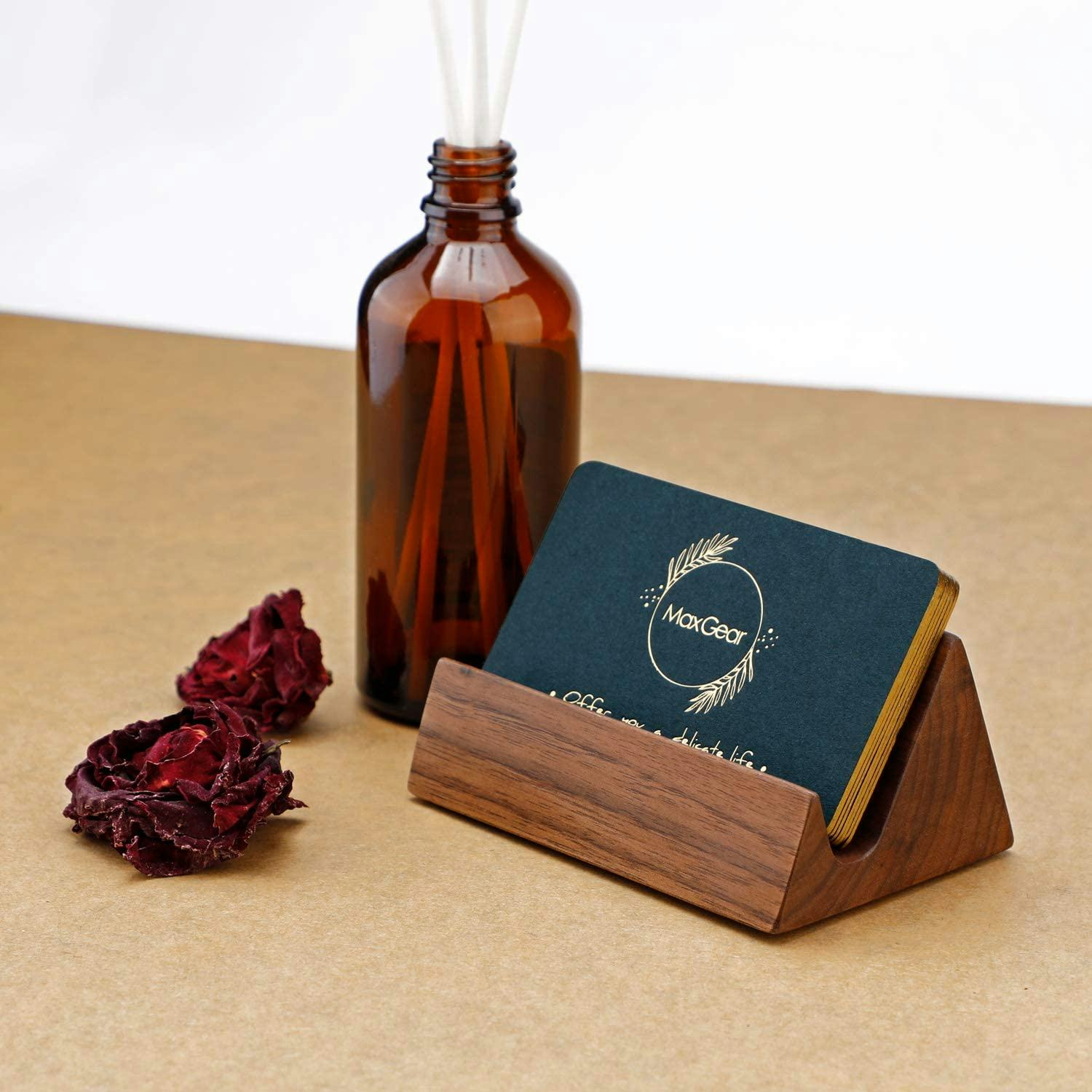 MaxGear Wood Business Card Holder