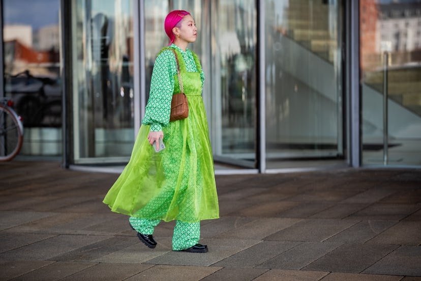 A guest at Copenhagen Fashion Week Fall/Winter 2022 Street Style