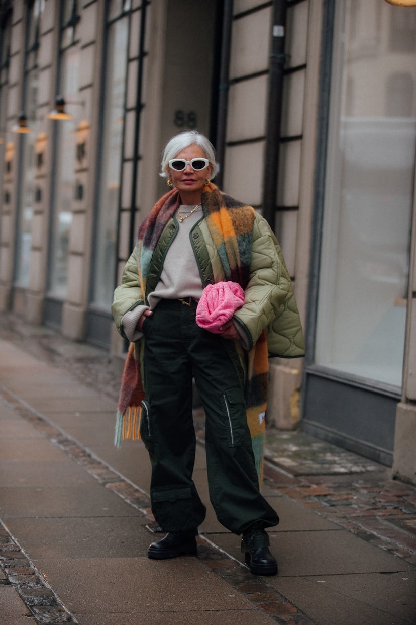 On the street at Copenhagen Fashion Week Fall 2022.