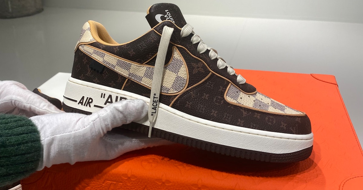 A look at Virgil Abloh’s $80K Nike x Louis Vuitton Air Force 1 shoes