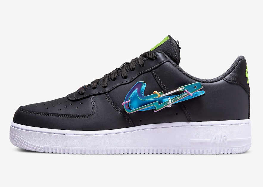 Nike an Force 1 shoe that features a removable Swoosh carabiner