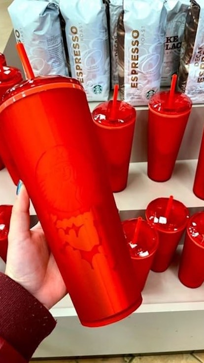 Starbucks' Valentine's Day 2022 cups and tumblers are the colors of love.