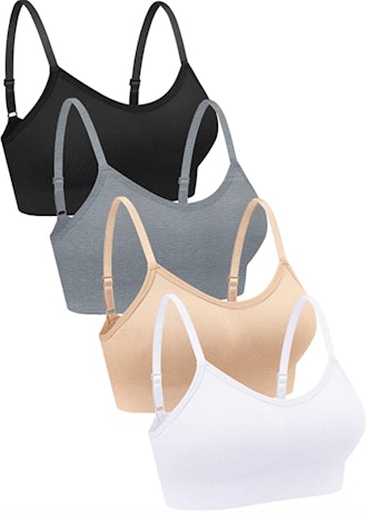 Geyoga V-Neck Wireless Bralettes (4-Pack)