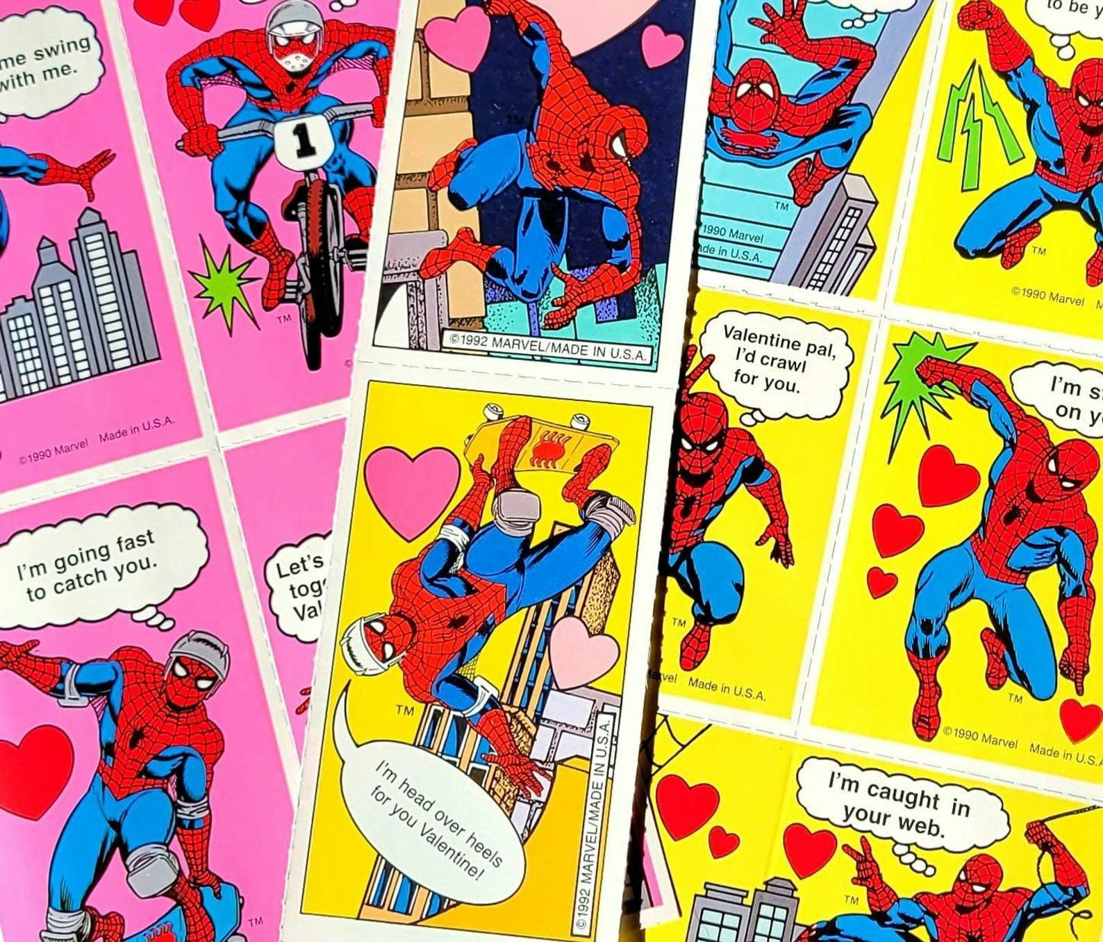 Spider-Man'-Themed Valentine's Day Cards On Etsy For Your Superhero for Free Printable Spiderman Valentines Day Cards