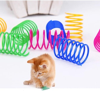 ISMARTEN  Pet Wide Colorful Springs Cat Toys (100-Pack)