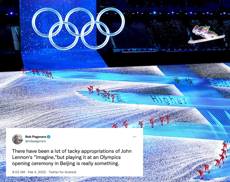 Tweets About “Imagine” At The 2022 Olympics Make A Great Point