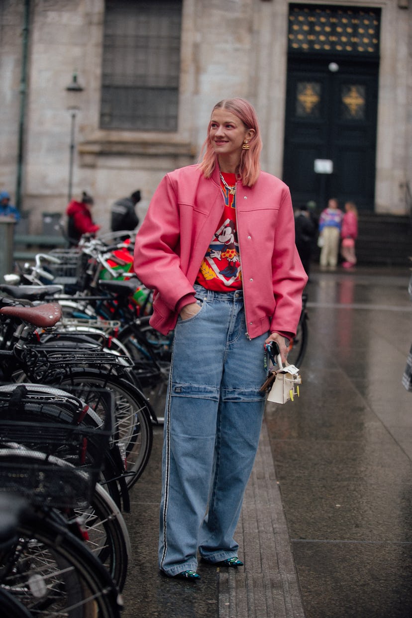 On the street at Copenhagen Fashion Week Fall 2022.