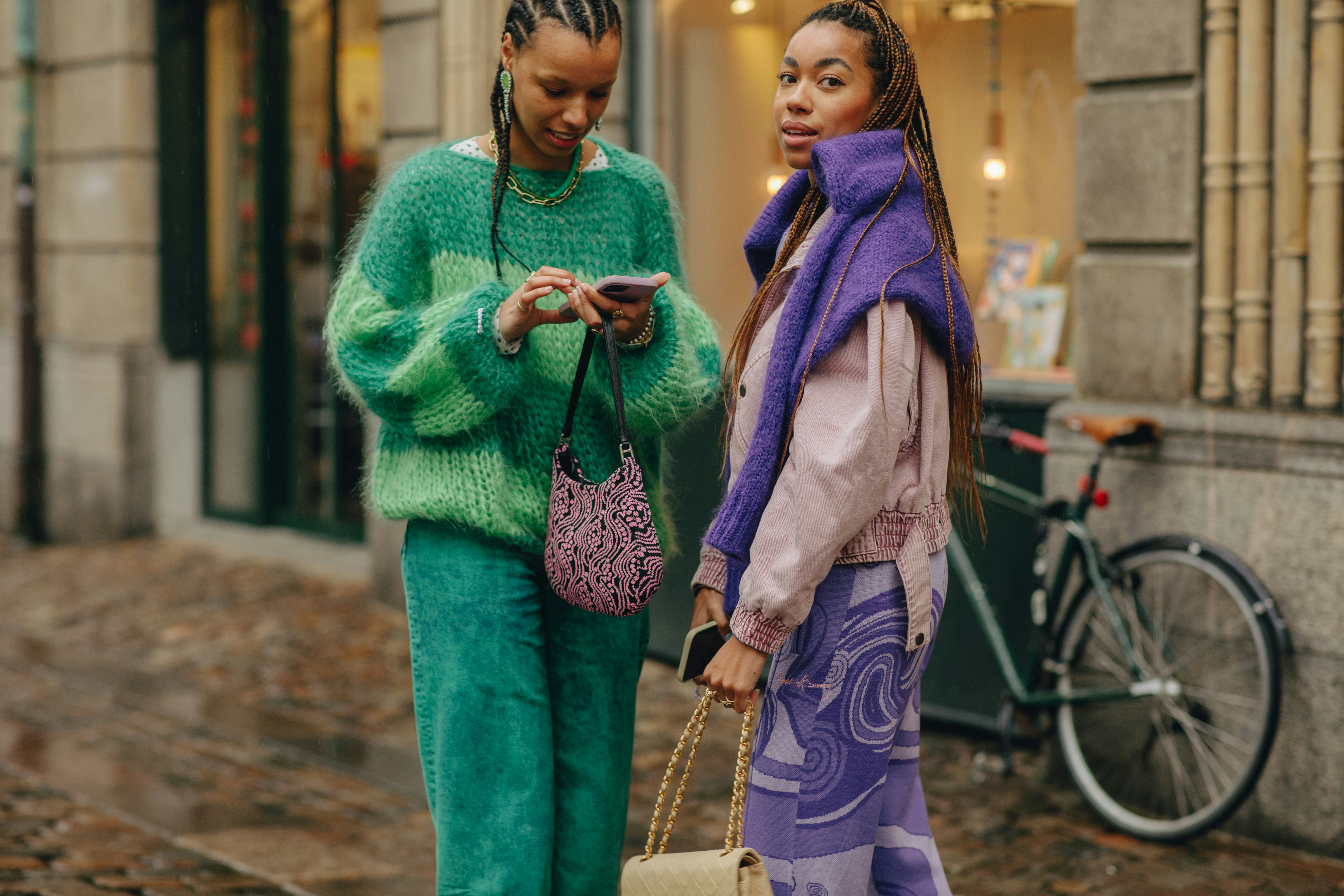 On the street at Copenhagen Fashion Week Fall 2022.