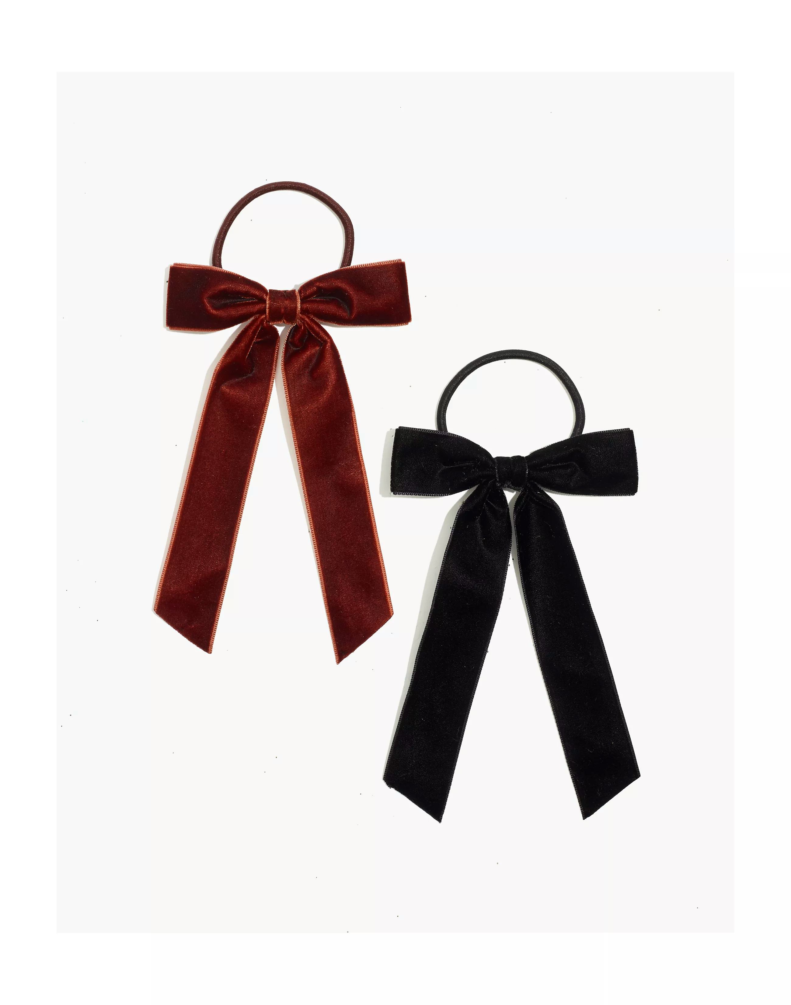 Two-Pack Velvet Bow Hair Elastic
