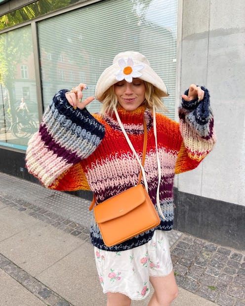 Pernille Rosenkilde in maximalist accessories.