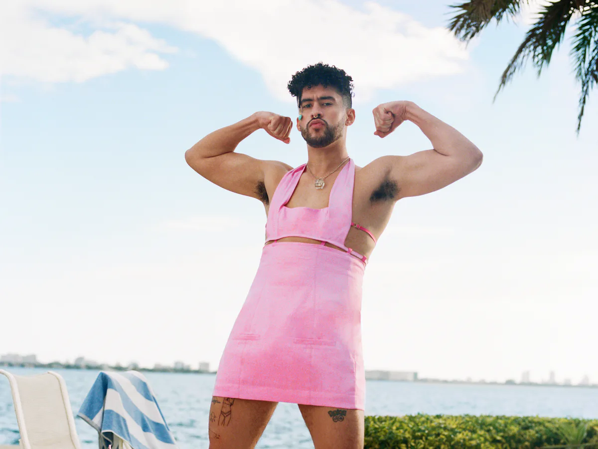 Bad Bunny Wears a Dress in His First Jacquemus Campaign Bad Bunny Wears a Dress in His First Jacquemus Campaign