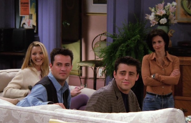 Still from "Friends"; Phoebe, Chandler, Joey, and Monica