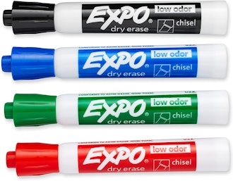 EXPO Chisel Tip Dry Erase Markers, Assorted Colors (4-Pack)