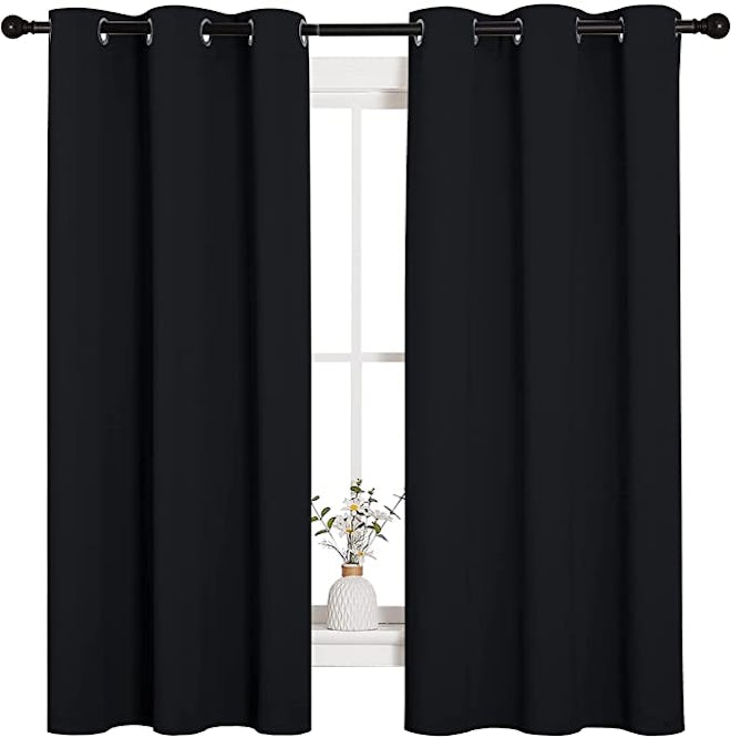 NICETOWN Black Thermal Insulated Blackout Curtains
