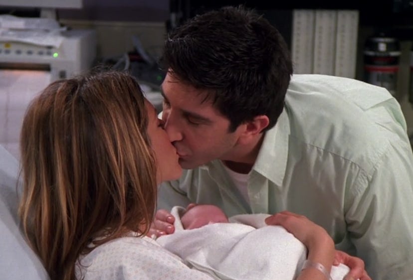 Still from "Friends"; Ross and Rachel kissing, Friends quotes about love