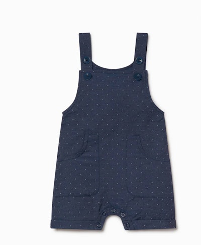 coming home outfit for baby boys: chambray overalls