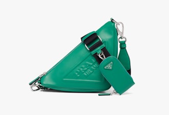 Prada Leather Triangle Shoulder Bag