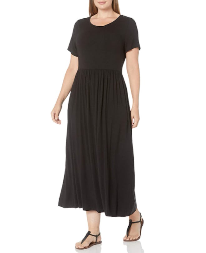 Amazon Essentials Short-Sleeve Waisted Maxi Dress