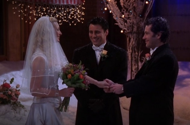 Still from "Friends"; Phoebe and Mike's wedding