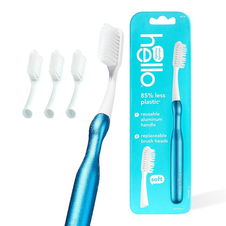 hello Toothbrush With Reusable Aluminum Handle 