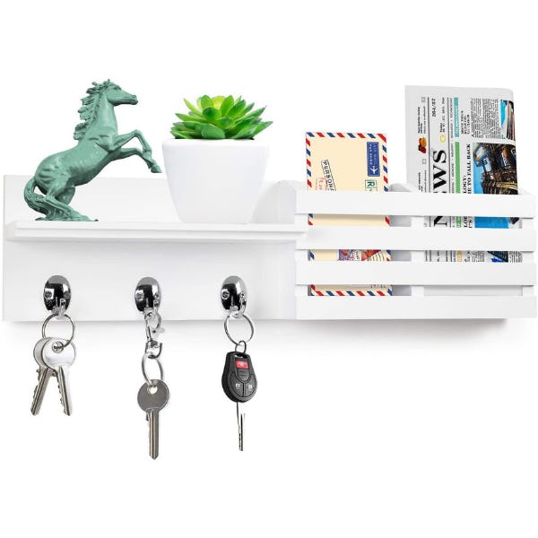 Greenco Entryway Wall Mounted Floating Shelf