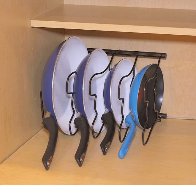 SimpleHouseware Cabinet Pantry Pot and Pan Organizer Holder Rack