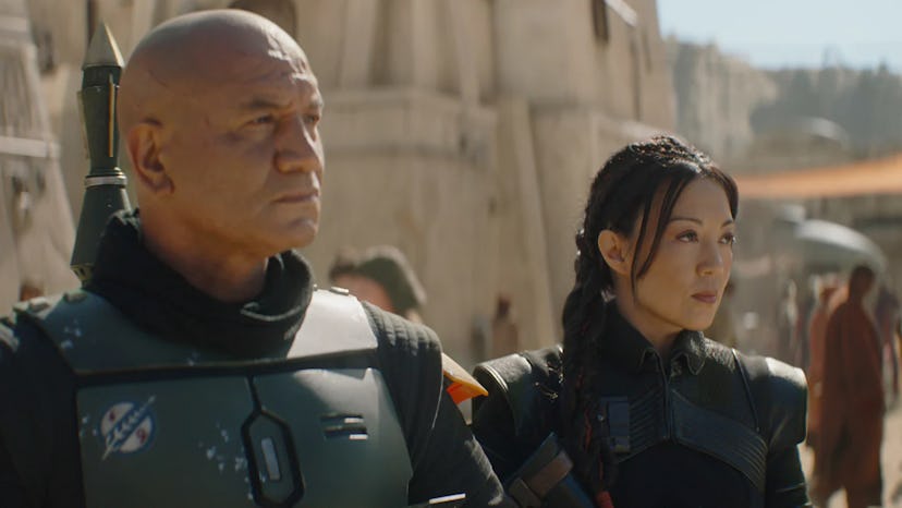 Temura Morrison is Boba Fett and Ming-Na Wen is Fennec Shand in THE BOOK OF BOBA FETT