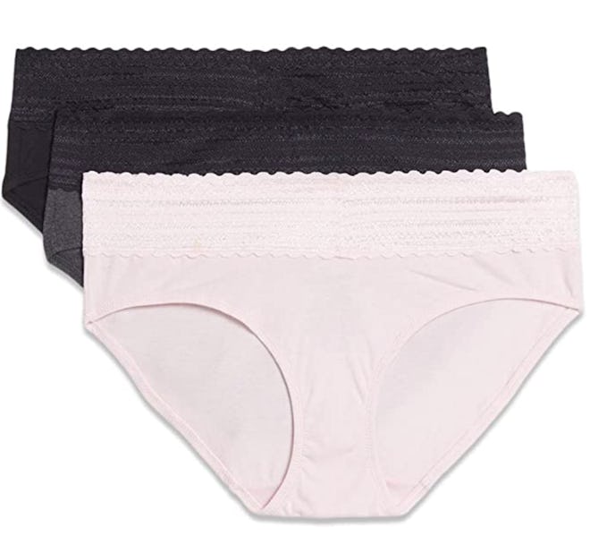 Warner's Blissful Benefits  Cotton Stretch Lace Hipster Panties (3-Pack)