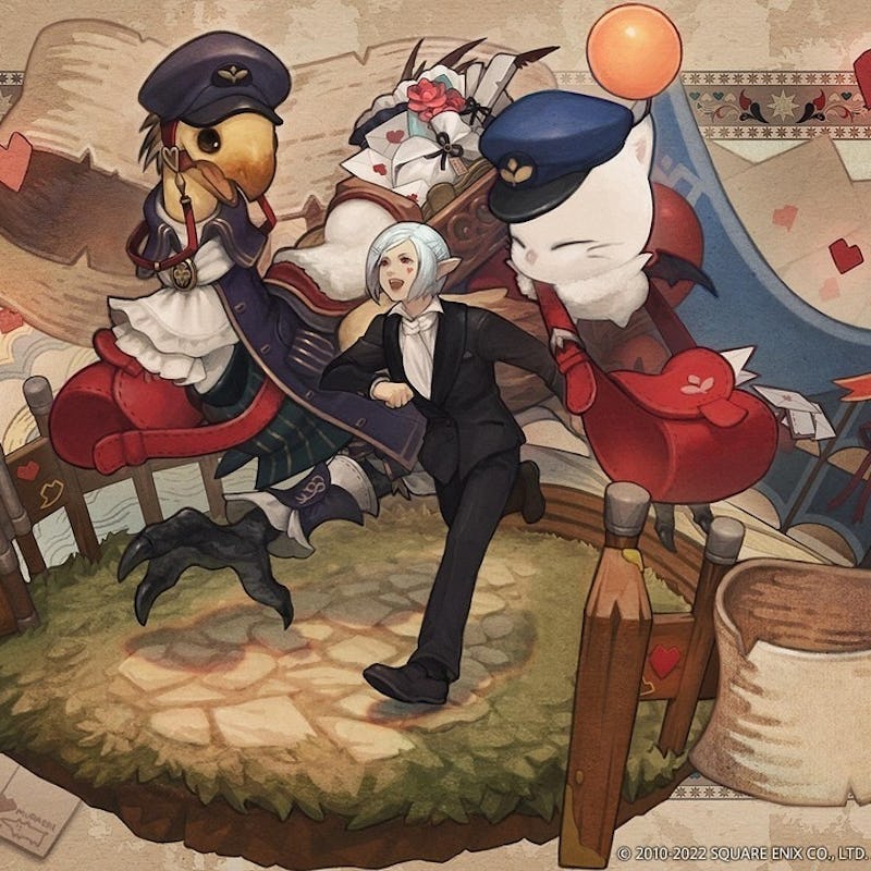 splash art for Final Fantasy XIV Valentione's Day 2022