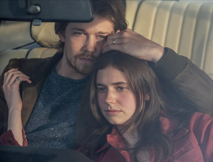 Joe Alwyn and Alison Oliver holding in Conversations With Friends