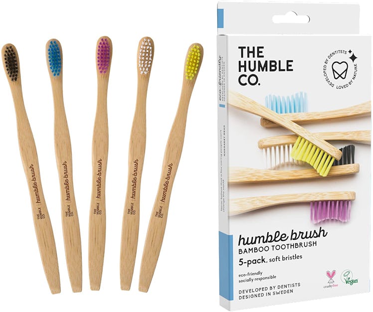 The Humble Co. Biodegradable Bamboo Toothbrush (5-Pack)