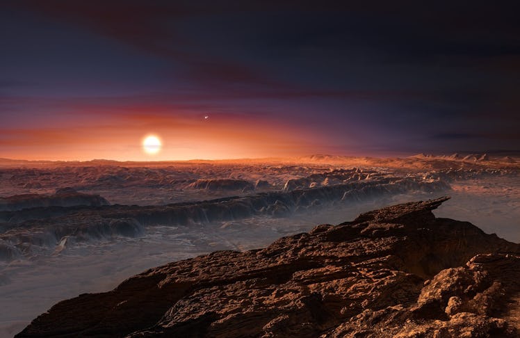 illustration of surface of exoplanet proxima centauri b