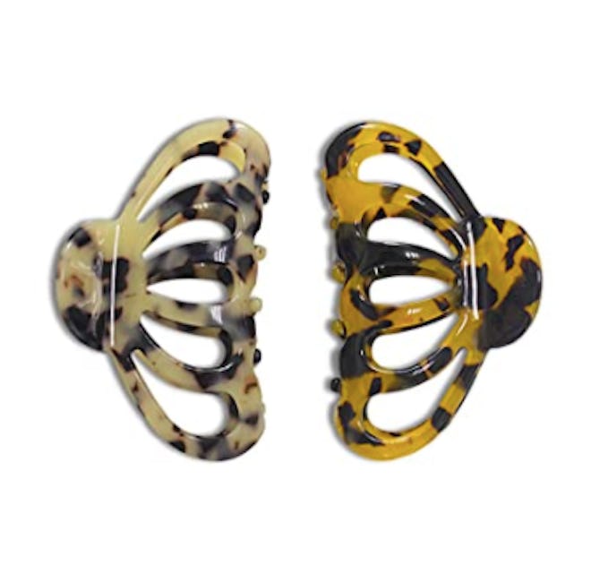 ACCGLORY Tortoise Shell Hair Clips (2-Pack)