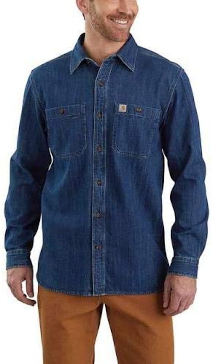 Carhartt Men's Long-Sleeve Denim Shirt