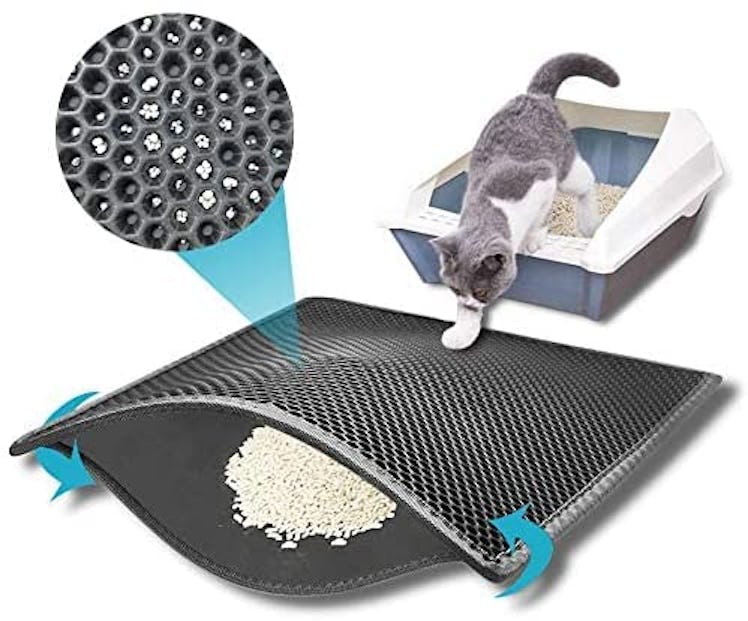 kaxionage Double-Layer Cat Litter Mat