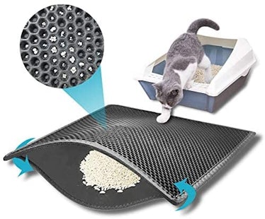kaxionage Double-Layer Cat Litter Mat