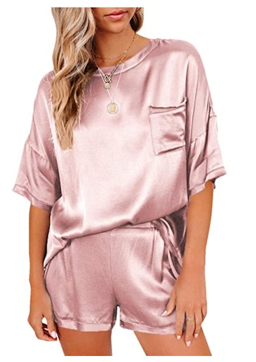 LYANER Satin Silky Pajama Set 