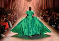 A model walks the runway for Christopher John Rogers during New York Fashion Week: The Shows at Gall...