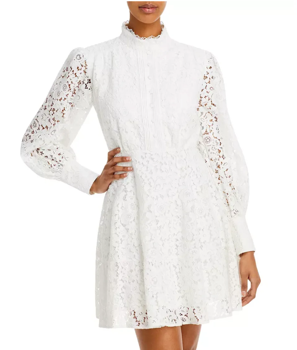 how to wear lace dress casually Ivory Lace Trim Casual Dress -| Cottagecore Summer Outfit Beige(Pre-Sale 25days) / XS main image 0