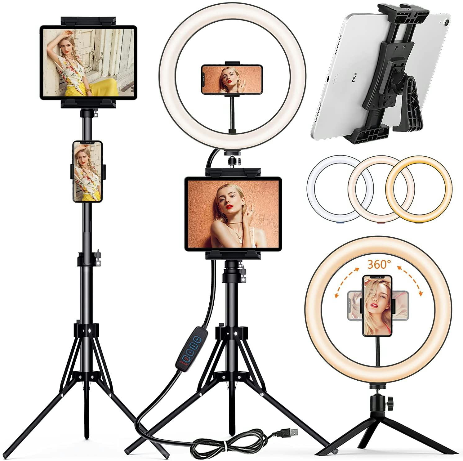 Peyou 12-Inch Ring Light With Tripod Stand and Tablet Holder